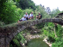 Els quatre integrants de la sortida al pont del Mol de Bojons